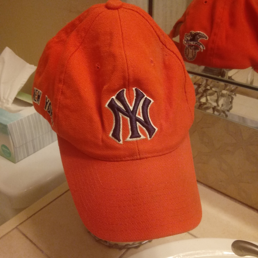 Unusual Orange Yankees hat